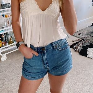 AEO High Waisted Jean Shorts